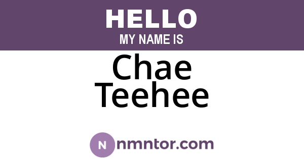 Chae Teehee