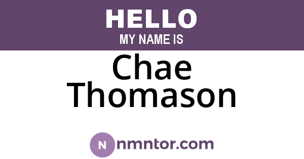 Chae Thomason