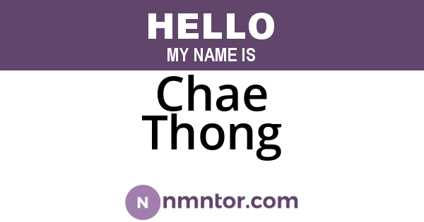 Chae Thong