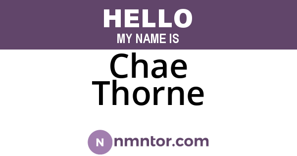 Chae Thorne