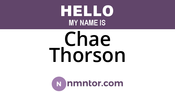 Chae Thorson