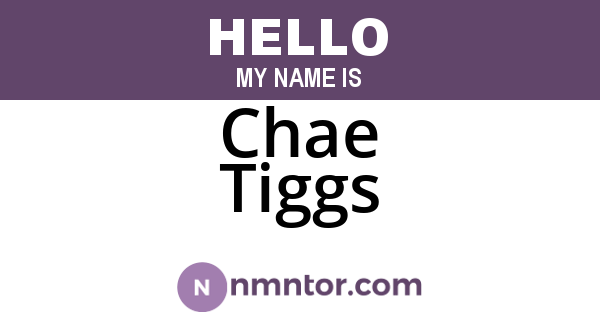 Chae Tiggs