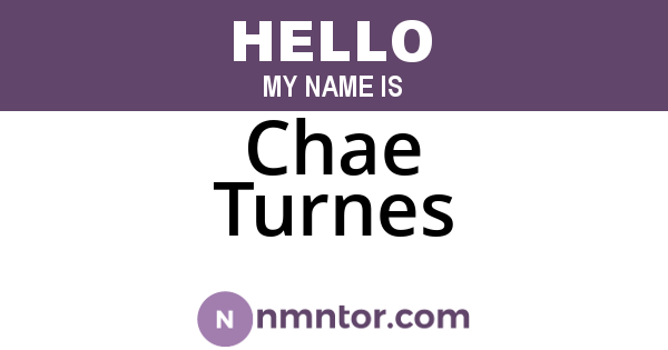 Chae Turnes