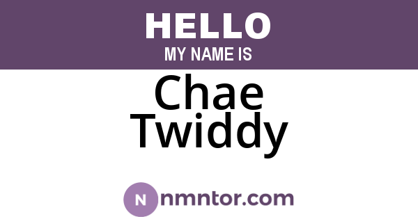 Chae Twiddy