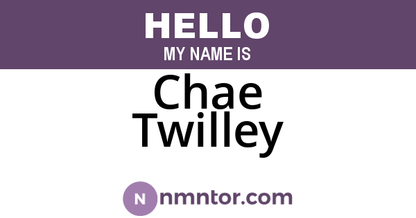 Chae Twilley