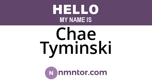 Chae Tyminski