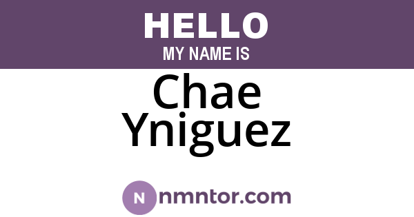 Chae Yniguez