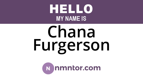 Chana Furgerson