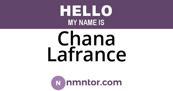 Chana Lafrance