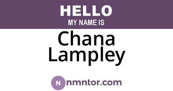 Chana Lampley