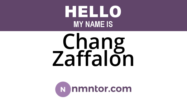 Chang Zaffalon