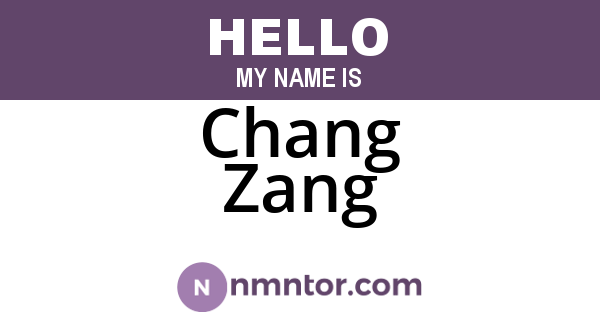 Chang Zang