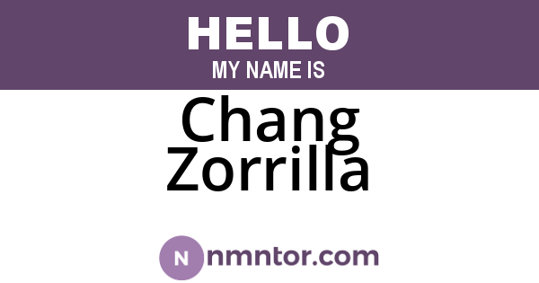 Chang Zorrilla