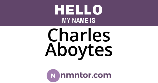 Charles Aboytes