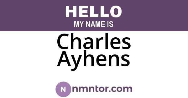 Charles Ayhens