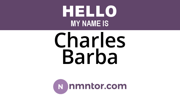 Charles Barba