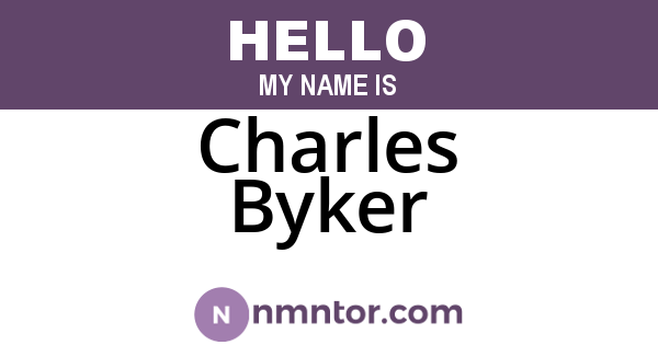 Charles Byker