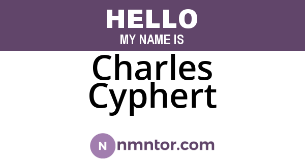 Charles Cyphert
