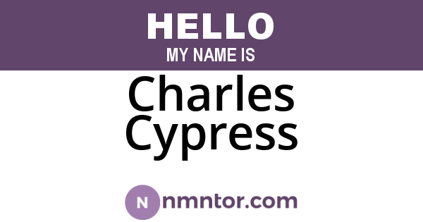Charles Cypress