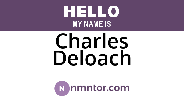 Charles Deloach