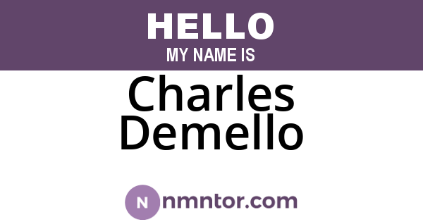 Charles Demello