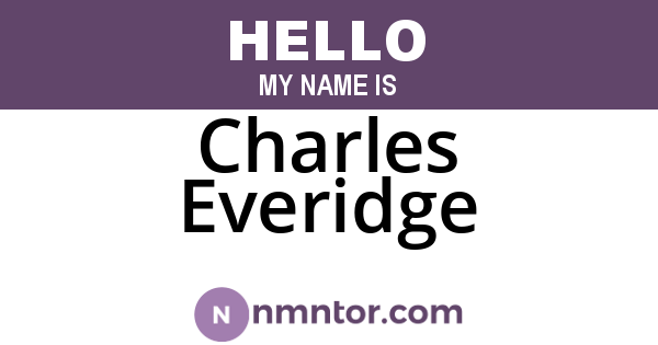 Charles Everidge