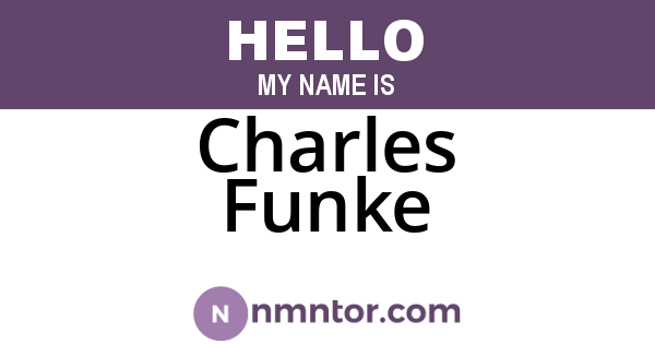 Charles Funke
