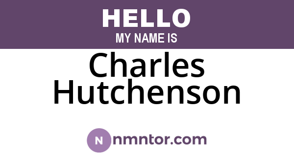 Charles Hutchenson