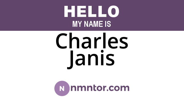 Charles Janis