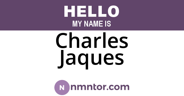Charles Jaques