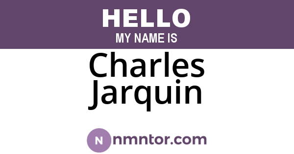 Charles Jarquin