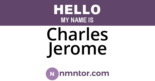 Charles Jerome