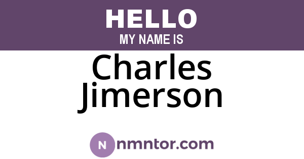 Charles Jimerson