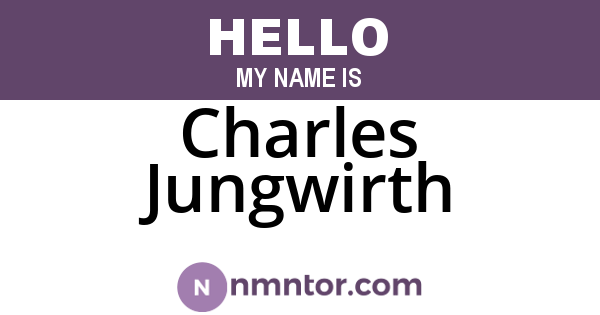 Charles Jungwirth