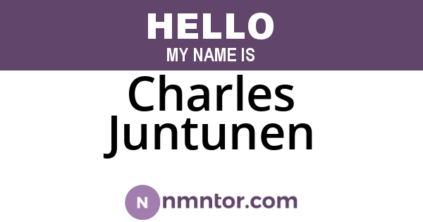 Charles Juntunen