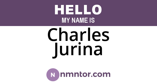 Charles Jurina