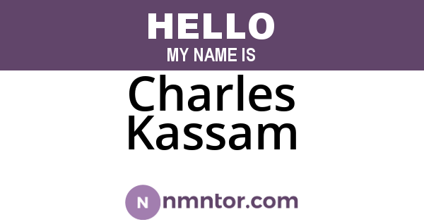 Charles Kassam
