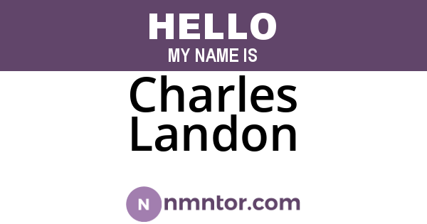 Charles Landon