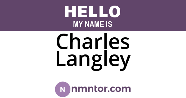 Charles Langley