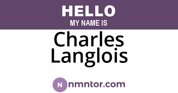Charles Langlois