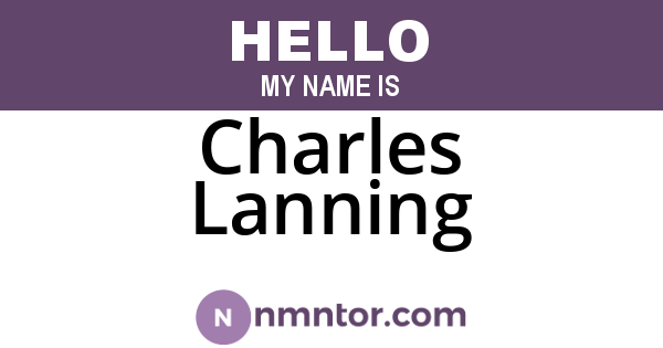 Charles Lanning