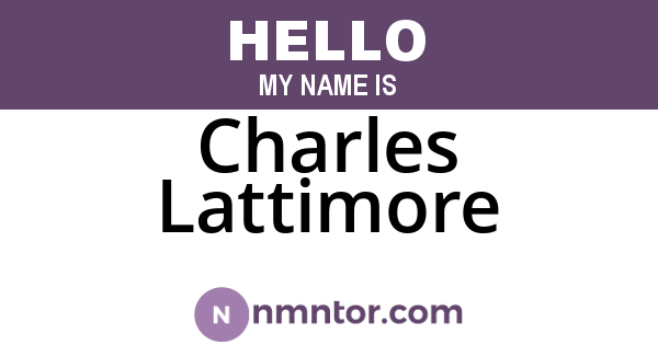 Charles Lattimore