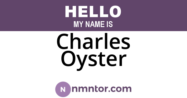 Charles Oyster