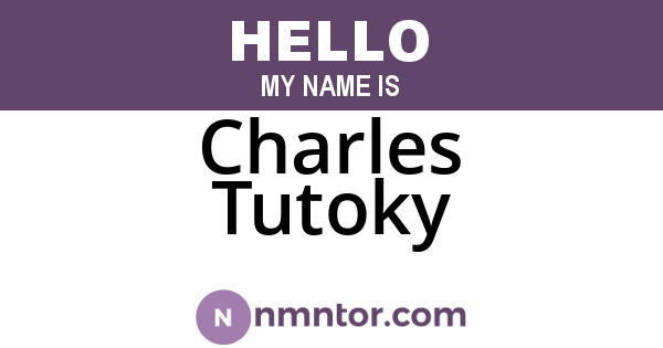 Charles Tutoky