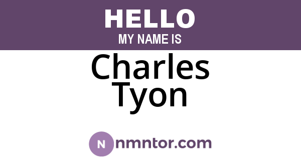 Charles Tyon