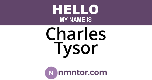 Charles Tysor