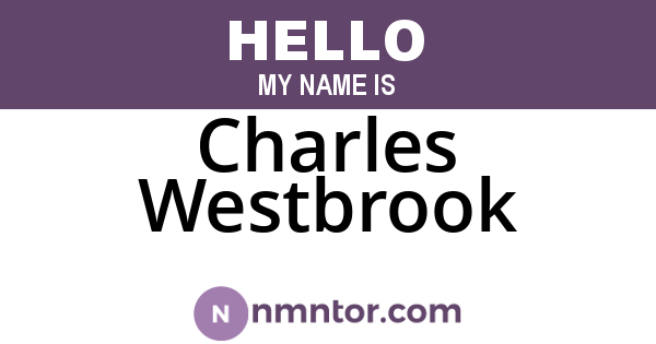Charles Westbrook