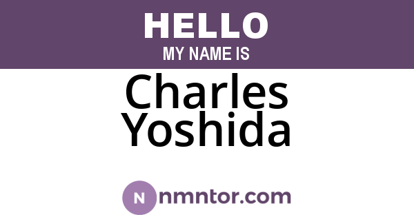 Charles Yoshida