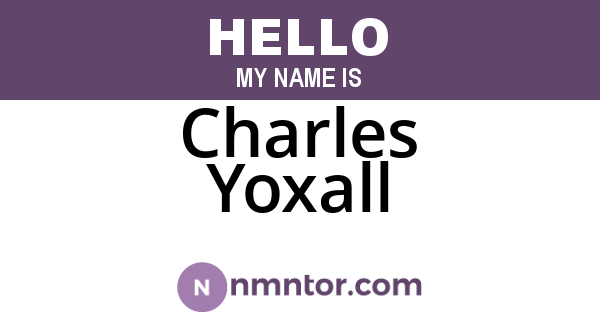 Charles Yoxall