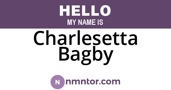 Charlesetta Bagby